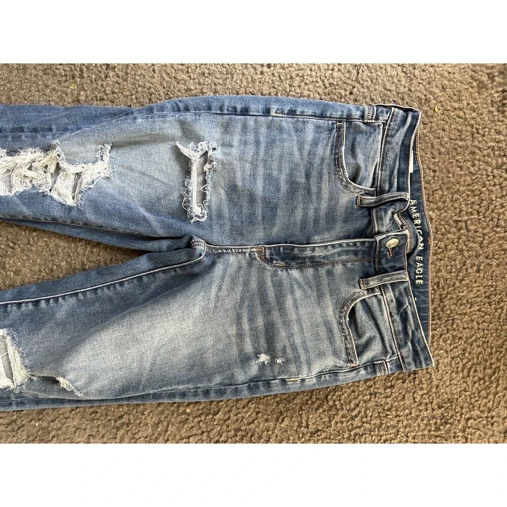 American Eagle AEO Distressed  Size 6 Mom Jean Jeggings - Picture 2 of 12